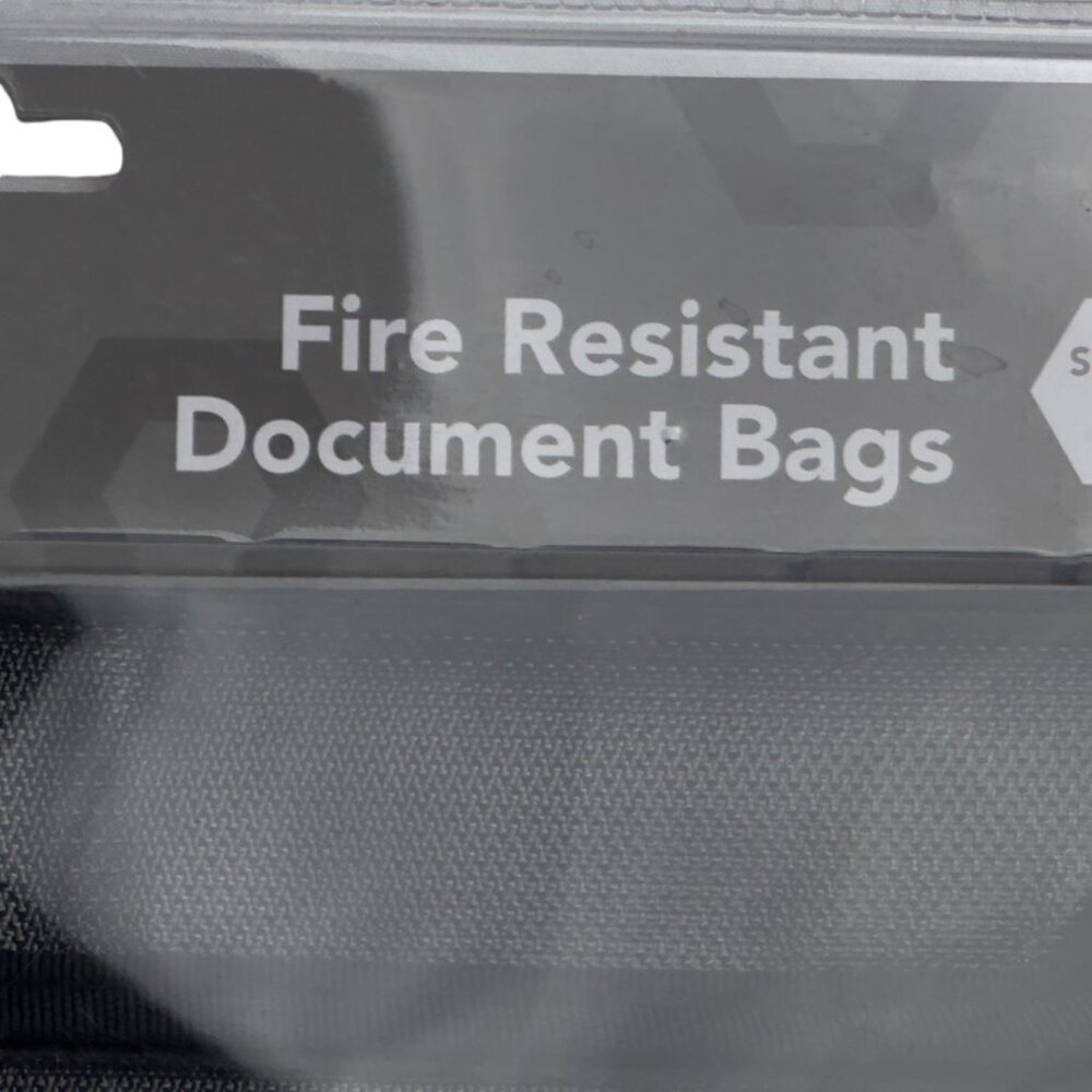 Fire Resistant Document Bags With Zippers For Cash & Documents Set Of 3